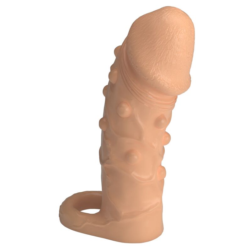 PRETTY LOVE - DORT PENIS EXTENSION SLEEVE 14 CM Ø 4 CM NATURAL · Inele & Mansoane Penis (imaginea 5)