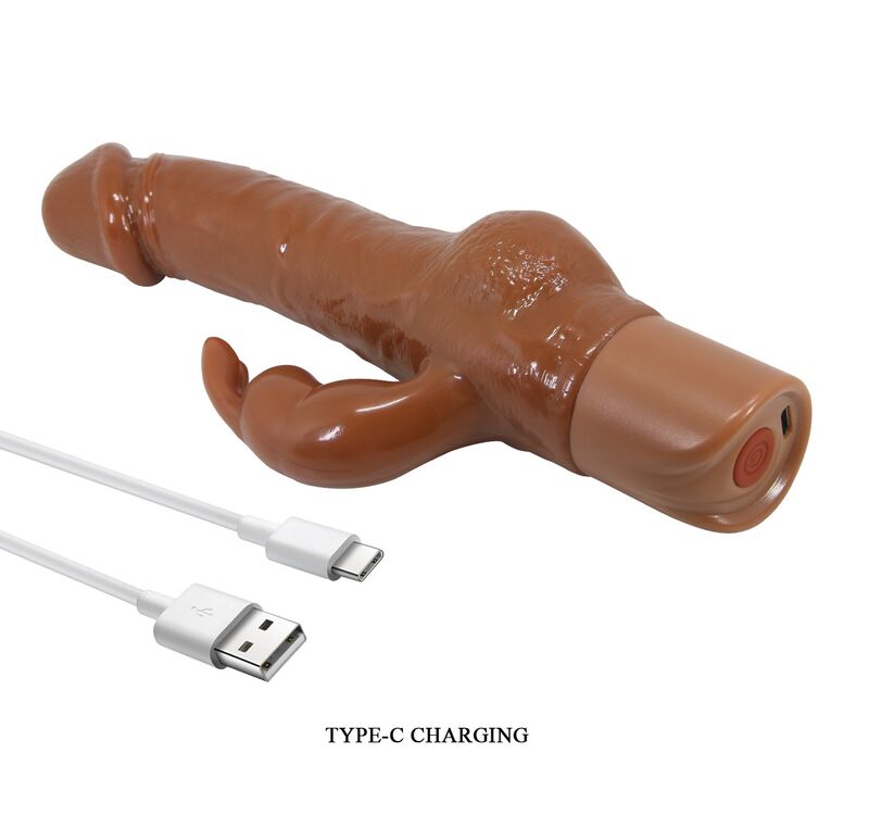 Pretty Love-Ellison Vibrator Rabbit Realist 22,6 cm Maro 7 PRETTY LOVE - ELLISON REALISTIC RABBIT VIBRATOR 22.6 CM Ø 4.2 CM BROWN · Vibratoare (imaginea 7)