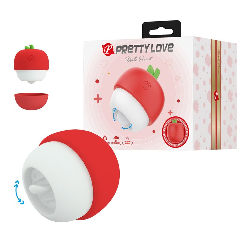 PRETTY LOVE - RECHARGEABLE TONGUE EFFECT CLITORAL STIMULATOR RED · Vibratoare (imaginea 10)