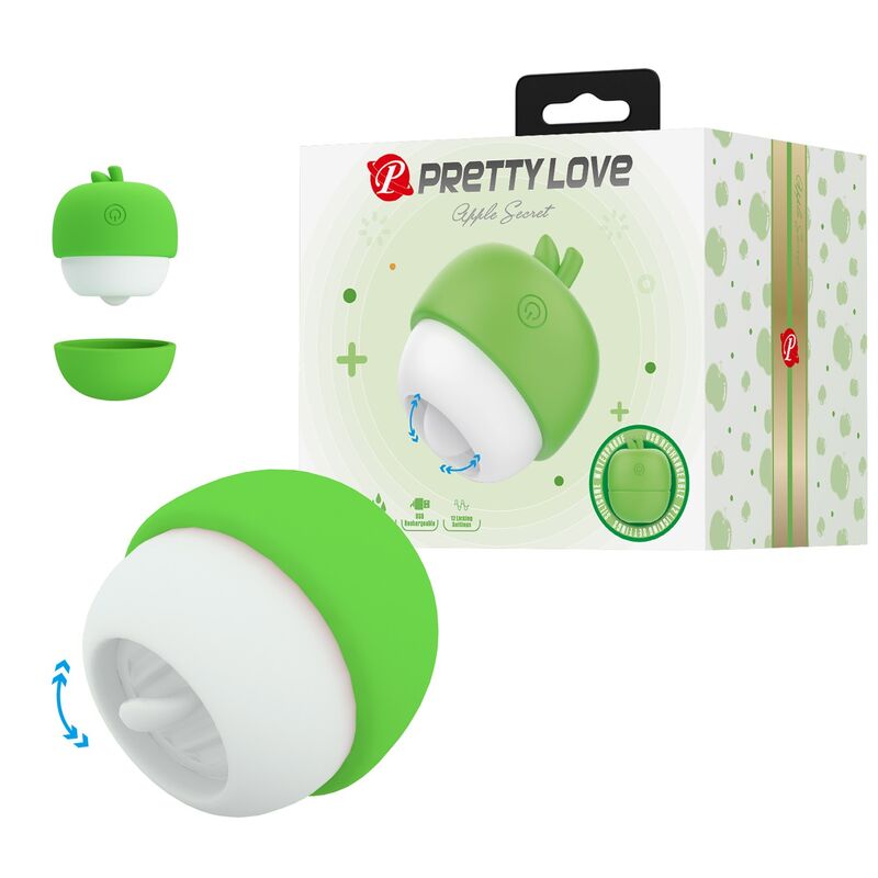 PRETTY LOVE - RECHARGEABLE TONGUE EFFECT CLITORAL STIMULATOR GREEN · Vibratoare (imaginea 2)