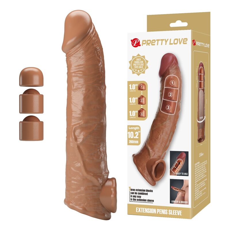Pretty Love-Manșon Prelungitor Reglabil 26 cm Maro