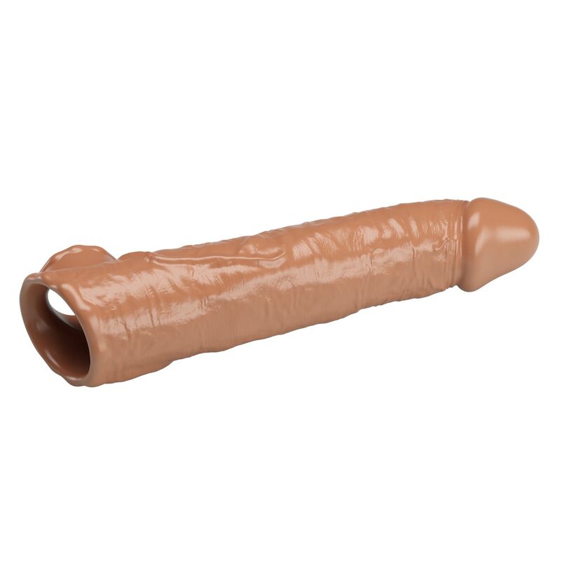PRETTY LOVE - ADJUSTABLE PENIS EXTENSION SLEEVE 26 CM Ø 4 CM NATURAL · Inele & Mansoane Penis (imaginea 2)