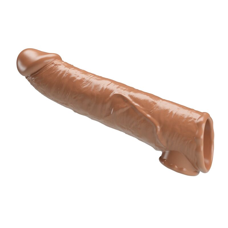 PRETTY LOVE - ADJUSTABLE PENIS EXTENSION SLEEVE 26 CM Ø 4 CM NATURAL · Inele & Mansoane Penis (imaginea 3)