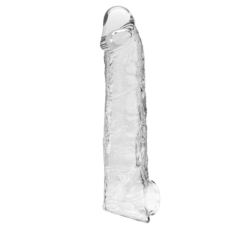 PRETTY LOVE - ADJUSTABLE PENIS EXTENSION SLEEVE 26 CM Ø 4 CM TRANSPARENT · Inele & Mansoane Penis (imaginea 3)