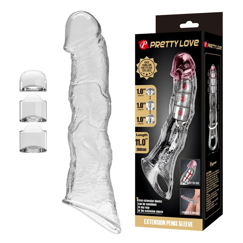 Pretty Love-Manșon Prelungitor Reglabil 28 cm Transparent 291 Pretty Love-Manșon Prelungitor Reglabil 28 cm Transparent