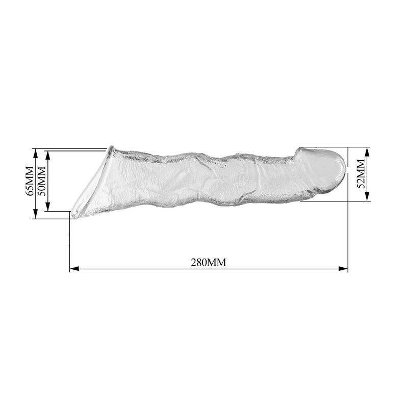 Pretty Love-Manșon Prelungitor Reglabil 28 cm Transparent 7 PRETTY LOVE - ADJUSTABLE PENIS EXTENSION SLEEVE 28 CM Ø 4.5 CM TRANSPARENT · Inele & Mansoane Penis (imaginea 7)