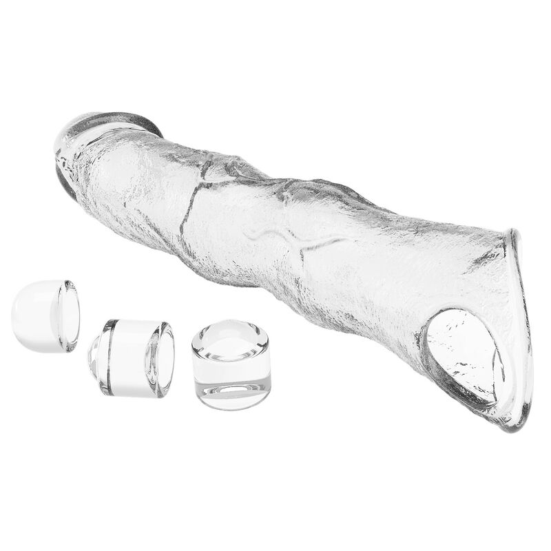Pretty Love-Manșon Prelungitor Reglabil 28 cm Transparent 9 PRETTY LOVE - ADJUSTABLE PENIS EXTENSION SLEEVE 28 CM Ø 4.5 CM TRANSPARENT · Inele & Mansoane Penis (imaginea 9)