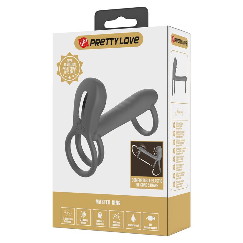 PRETTY LOVE - PEN SLEEVE WITH DUAL STIMULATION AND ORAL EFFECT · Inele & Mansoane Penis (imaginea 7)