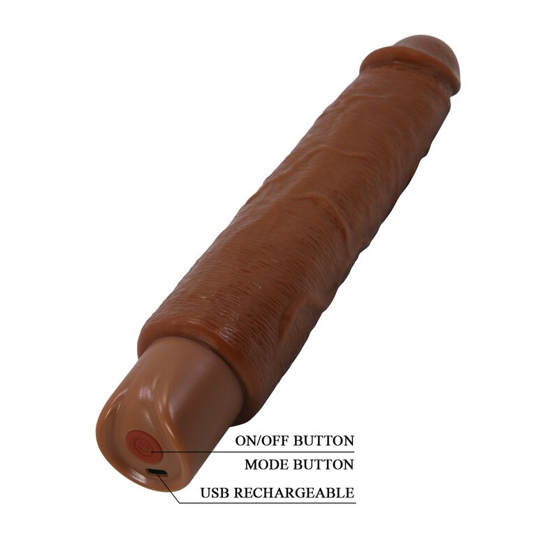 Pretty Love-Gavin Vibrator Realist 25 cm Maro 6 PRETTY LOVE - GAVIN REALISTIC VIBRATOR 25 CM Ø 5 CM BROWN — PIPEDREAMS · Masturbatoare (imaginea 6)