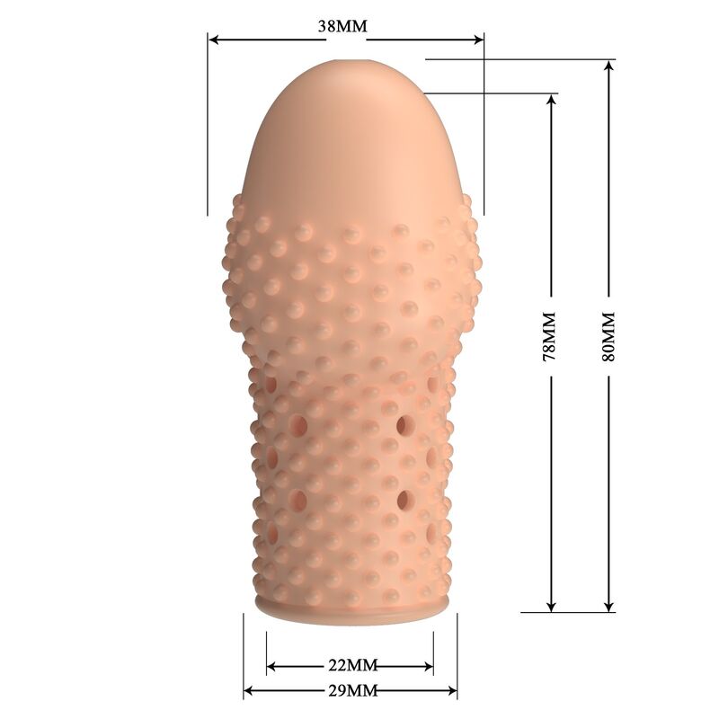 PRETTY LOVE - GEEK'S PENIS SLEEVE GET YOUR PENIS THICKER NATURAL COLOR · Inele & Mansoane Penis (imaginea 4)