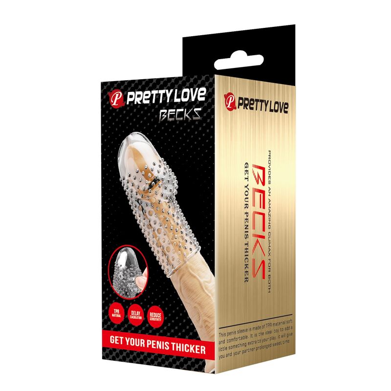 Pretty Love-Geek's Manșon Texturat pentru Penis Transparent 4 PRETTY LOVE - GEEK'S PENIS SLEEVE GET YOUR PENIS THICKER TRANSPARENT · Inele & Mansoane Penis (imaginea 4)