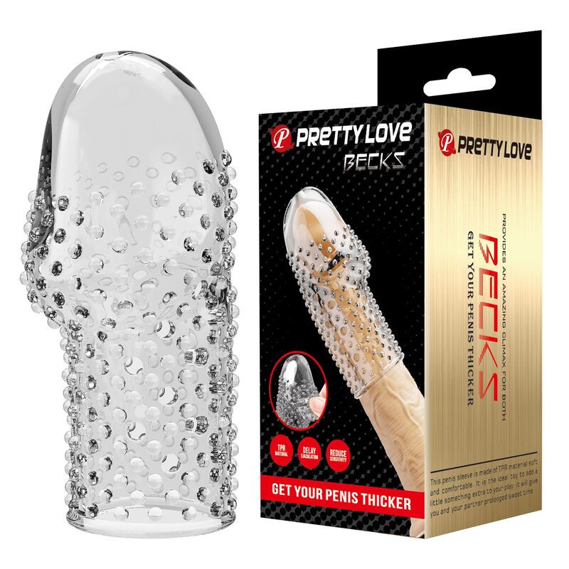 Pretty Love-Geek's Manșon Texturat pentru Penis Transparent 451 Pretty Love-Geek's Manșon Texturat pentru Penis Transparent