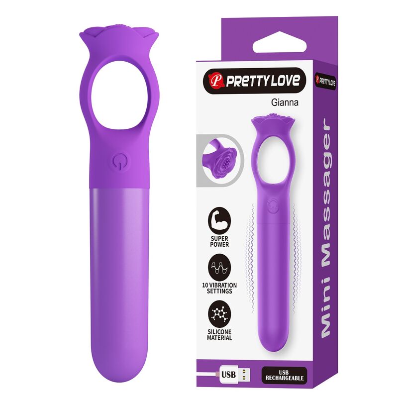 Pretty Love-Giana Mini Vibrator Reîncărcabil Mov 324 Pretty Love-Giana Mini Vibrator Reîncărcabil Mov