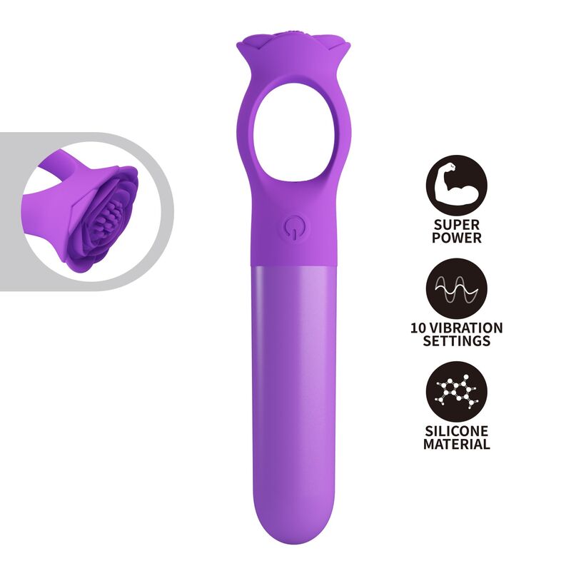 PRETTY LOVE - GIANA RECHARGEABLE MINI VIBRATOR MASSAGER PURPLE · Vibratoare (imaginea 9)