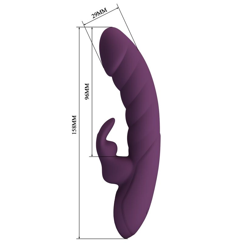 PRETTY LOVE - HARPER RECHARGEABLE RABBIT VIBRATOR 10 FUNCTIONS PURPLE · Vibratoare (imaginea 10)
