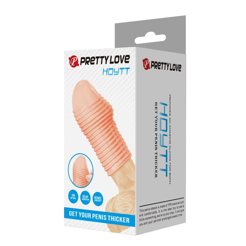 Pretty Love-Hottt Manșon Texturat pentru Penis Natural 3 PRETTY LOVE - HOTTT PENIS SLEEVE GET YOUR PENIS THICKER NATURAL COLOR · Inele & Mansoane Penis (imaginea 3)
