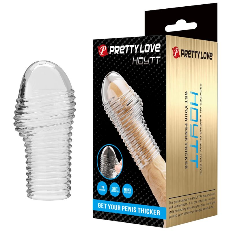 Pretty Love-Hottt Manșon Texturat pentru Penis Transparent 467 Pretty Love-Hottt Manșon Texturat pentru Penis Transparent