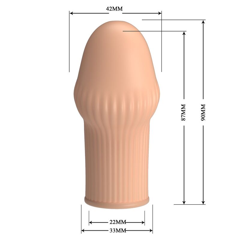PRETTY LOVE - HUEL PENIS SLEEVE GET YOUR PENIS THICKER FLESH COLOR · Inele & Mansoane Penis (imaginea 5)