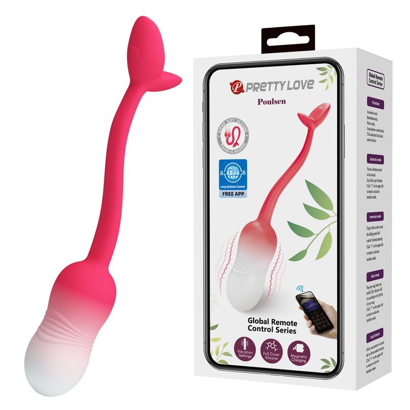 PRETTY LOVE - PULSEN APP CONTROL VIBRATING EGG 12 FUNCTIONS USB RECHARGEABLE PINK · Jucarii Cupluri