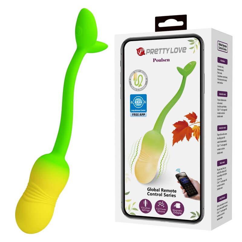 Pretty Love-Pulsen Ou Vibrator cu Aplicație Verde-Galben