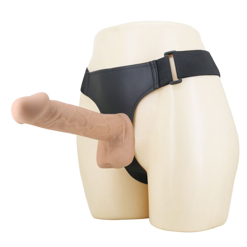 PRETTY LOVE - KASPAR HARNESS WITH FLEXIBLE DILDO 21 CM Ø 5 CM NATURAL · Dildo & Stimulatoare (imaginea 3)