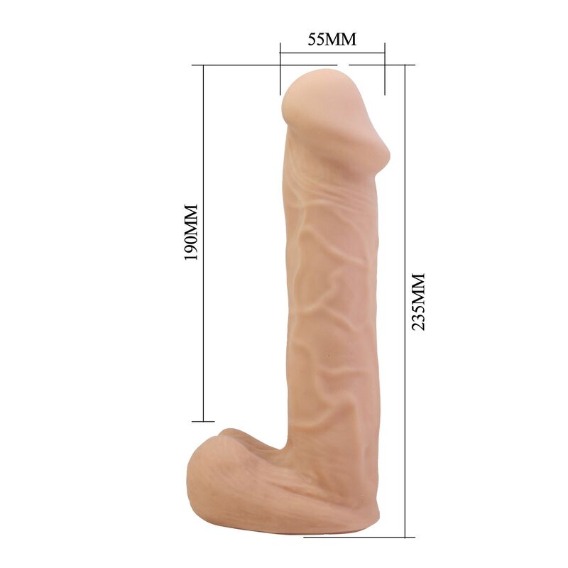 PRETTY LOVE - KASPAR HARNESS WITH FLEXIBLE DILDO 21 CM Ø 5 CM NATURAL · Dildo & Stimulatoare (imaginea 7)