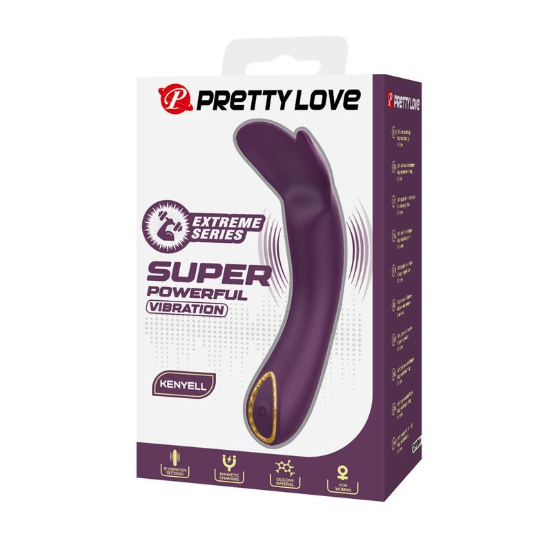 Pretty Love-Kenyell Vibrator Curbat 10 Funcții Mov 7 PRETTY LOVE - KENYELL RECHARGEABLE VIBRATOR 10 FUNCTIONS PURPLE · Vibratoare (imaginea 7)