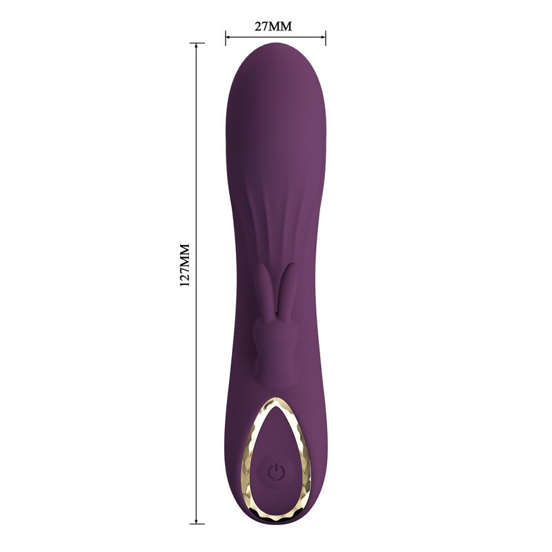 PRETTY LOVE - LANDYN RECHARGEABLE RABBIT VIBRATOR 10 FUNCTIONS PURPLE · Vibratoare (imaginea 4)