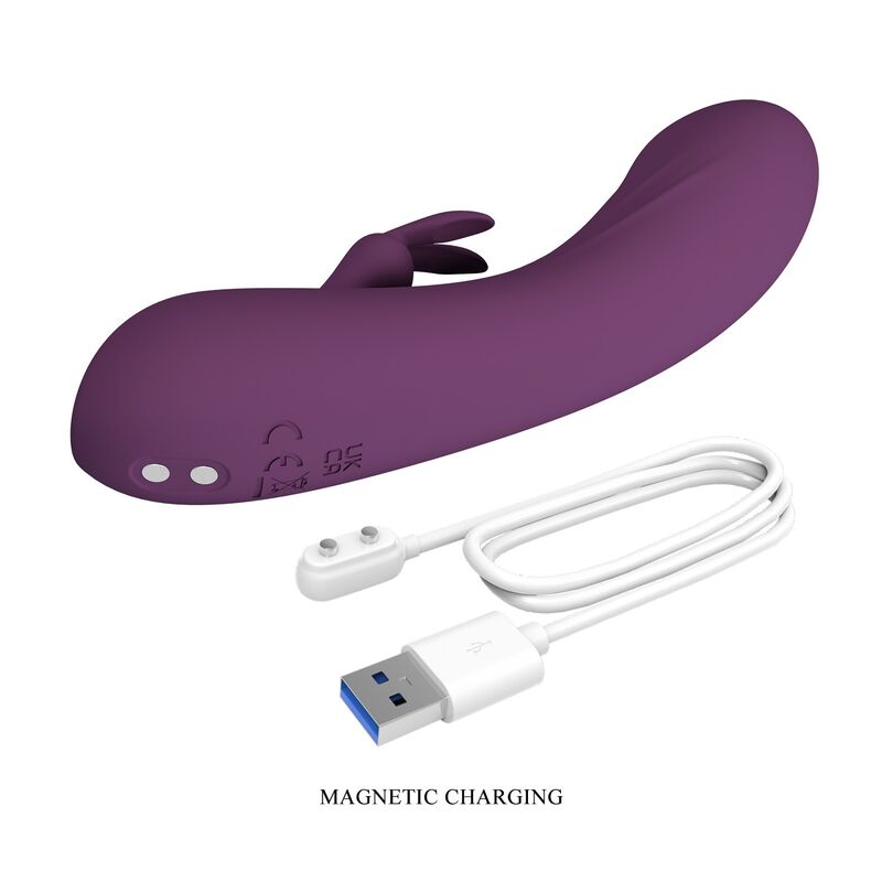 PRETTY LOVE - LANDYN RECHARGEABLE RABBIT VIBRATOR 10 FUNCTIONS PURPLE · Vibratoare (imaginea 5)