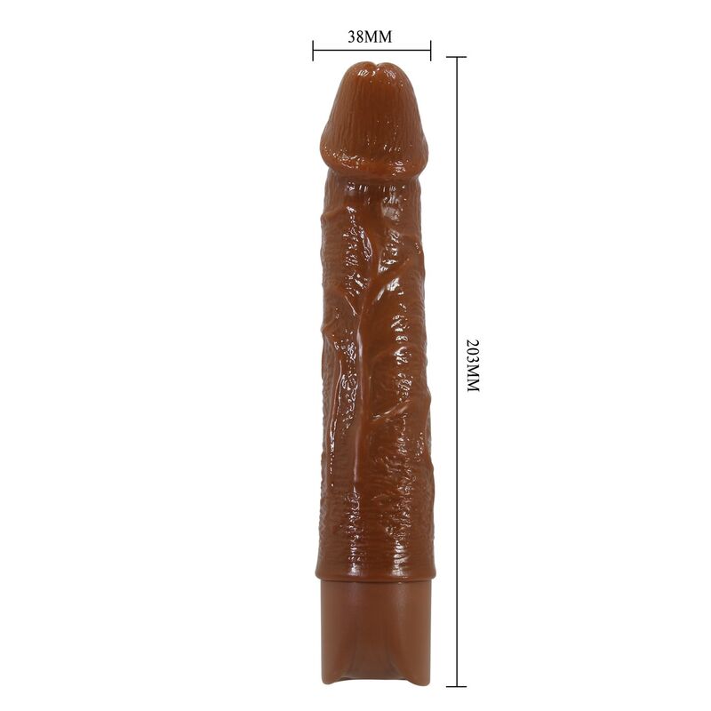 Pretty Love-Leonardo Vibrator Realist 20 cm Maro 4 PRETTY LOVE - LEONARDO REALISTIC VIBRATOR 20 CM Ø 4 CM BROWN · Jucarii Anale (imaginea 4)