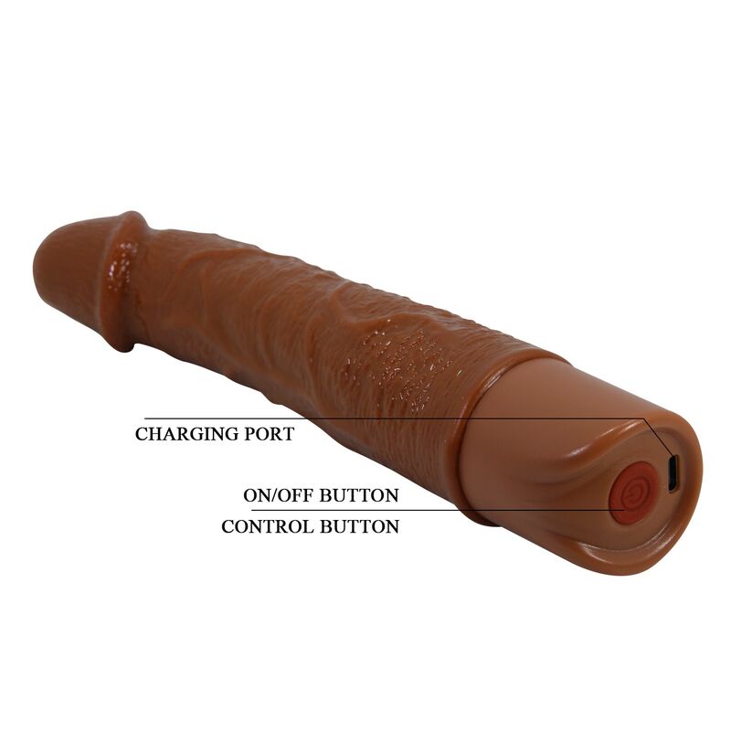 Pretty Love-Leonardo Vibrator Realist 20 cm Maro 9 PRETTY LOVE - LEONARDO REALISTIC VIBRATOR 20 CM Ø 4 CM BROWN · Jucarii Anale (imaginea 9)