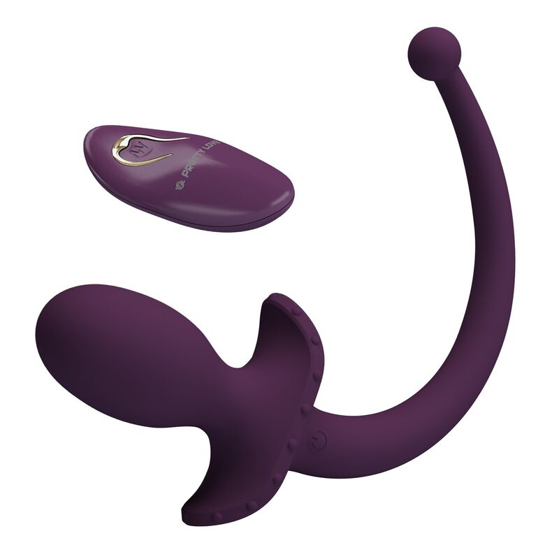 PRETTY LOVE - LIOEA VIBRATING ANAL PLUG WITH TAIL 12 FUNCTIONS PURPLE REMOTE CONTROL · Jucarii Anale (imaginea 5)