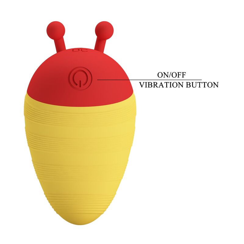 PRETTY LOVE - LITTLE BEE RECHARGEABLE CLITORAL STIMULATOR 7 MODES RED/YELLOW · Vibratoare (imaginea 7)