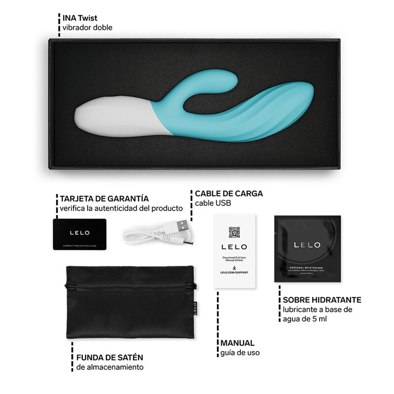 Lelo-Ina Twist Vibrator Rabbit Punct G și Clitoris 3 LELO - INA TWIST VIBRADOR RABBIT PUNTO G Y CLÍTORIS LAVANDA · Vibratoare (imaginea 3)