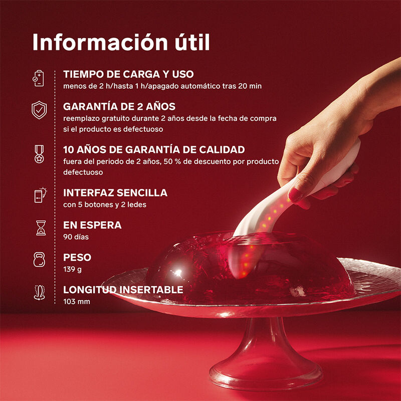 Lelo-Mona Spectra Masager Intim cu Lumină Roșie 5 LELO - MONA SPECTRA RED LIGHT INTIMATE MASSAGER RECHARGEABLE APP-CONTROLLED · Jucarii Cupluri (imaginea 5)