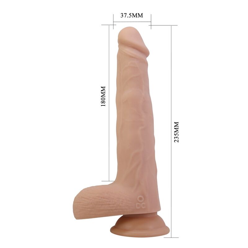 PRETTY LOVE - MILES THRUSTING & ROTATING VIBRATING DILDO REMOTE CONTROL 23.5 CM Ø 4.8 CM NATURAL · Dildo & Stimulatoare (imaginea 2)
