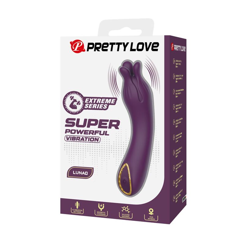 PRETTY LOVE - LUNAO RECHARGEABLE VIBRATOR 10 FUNCTIONS PURPLE · Vibratoare (imaginea 3)