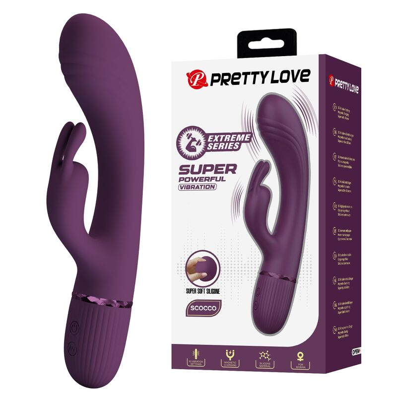 PRETTY LOVE - ROCCO RECHARGEABLE RABBIT VIBRATOR 10 FUNCTIONS PURPLE · Vibratoare