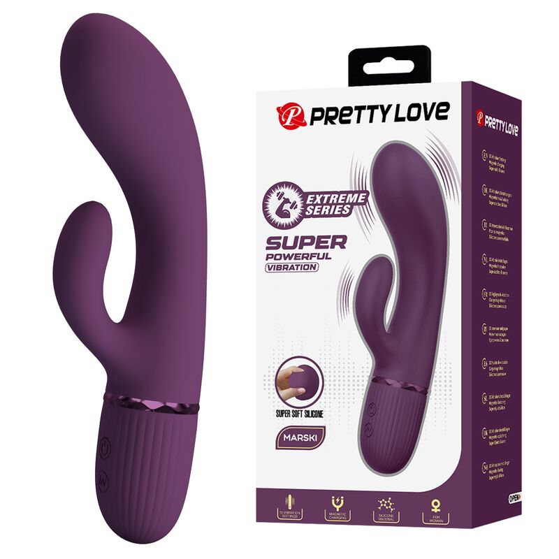 PRETTY LOVE - MARGIE RECHARGEABLE RABBIT VIBRATOR 10 FUNCTIONS PURPLE · Vibratoare