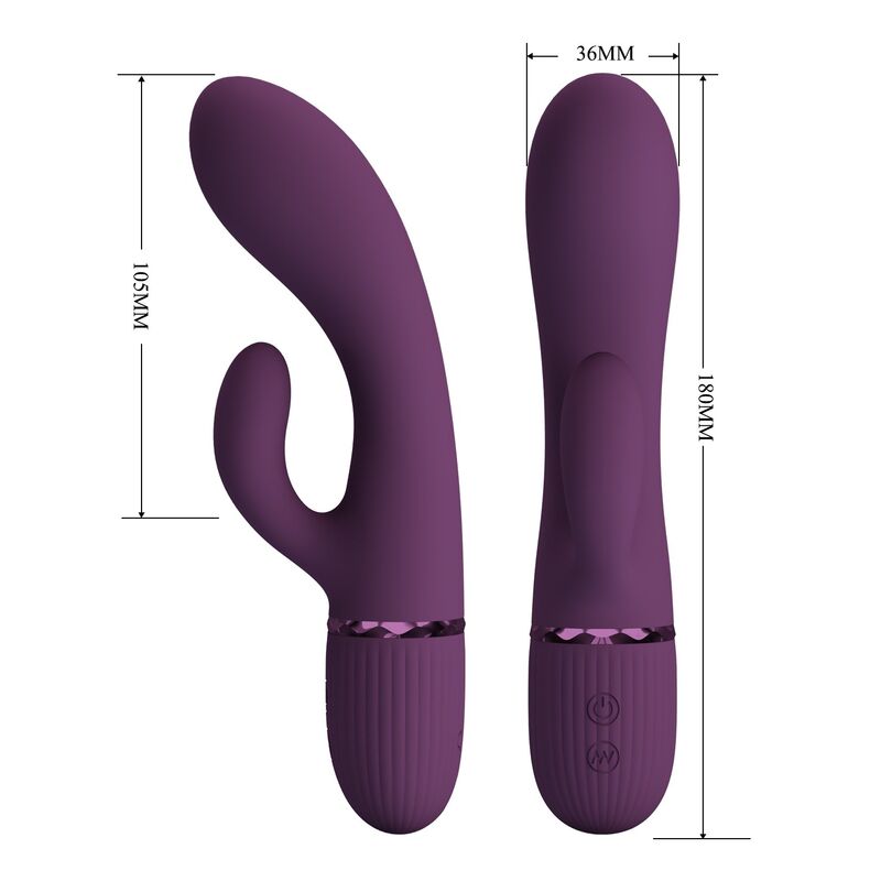 Pretty Love-Margie Vibrator Rabbit 10 Funcții Mov 4 PRETTY LOVE - MARGIE RECHARGEABLE RABBIT VIBRATOR 10 FUNCTIONS PURPLE · Vibratoare (imaginea 4)