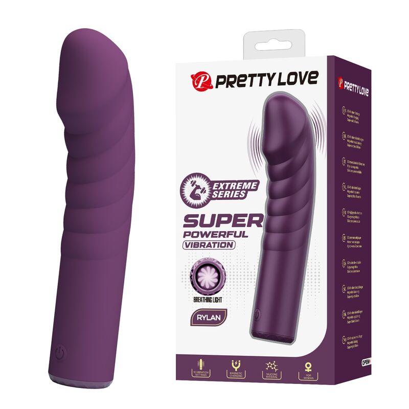 Pretty Love-Ryland Vibrator Reîncărcabil 10 Funcții Mov 328 Pretty Love-Ryland Vibrator Reîncărcabil 10 Funcții Mov