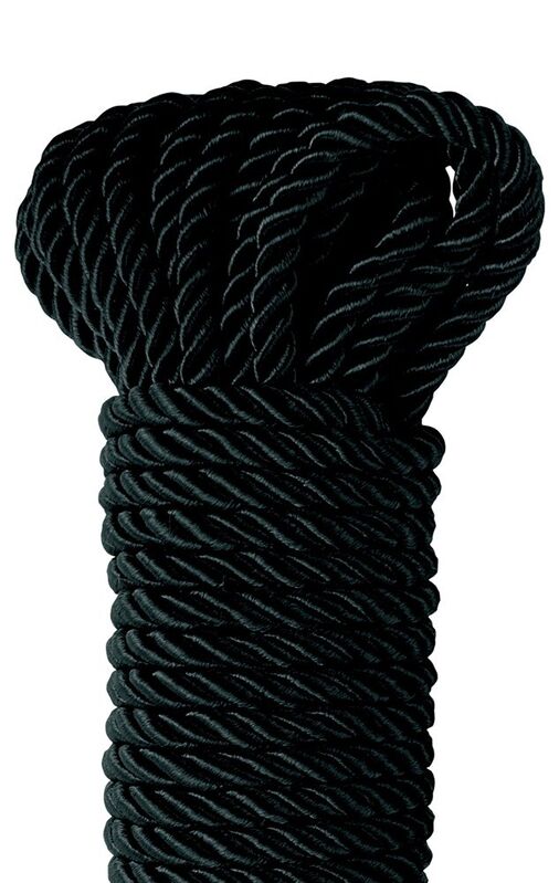 Fetish Fantasy Series-Frânghie Bondage Deluxe 9,75 m Neagră 2 FETISH FANTASY SERIES - BLACK DELUXE SILK ROPE 9.75 M — PIPEDREAMS · Bondage & Catuse (imaginea 2)