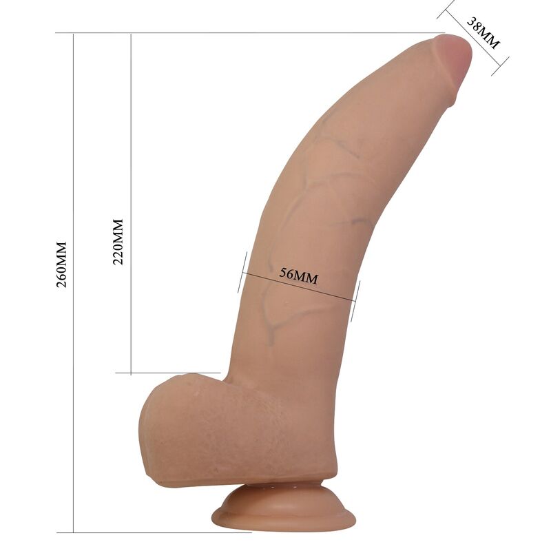 PRETTY LOVE - QUINLAN REALISTIC DILDO 26 CM Ø 5.5 CM NATURAL · Dildo & Stimulatoare (imaginea 5)