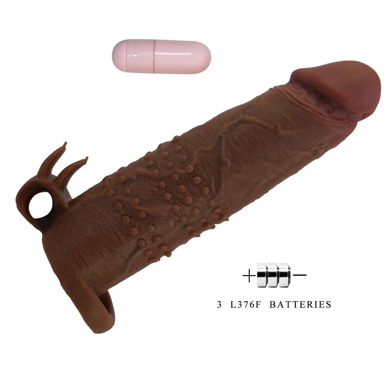 Pretty Love-Quillon Manșon Vibrator pentru Penis 20 cm Maro 7 PRETTY LOVE - QUILLON VIBRATING PENIS SLEEVE 20 CM Ø 4 CM BROWN · Inele & Mansoane Penis (imaginea 7)