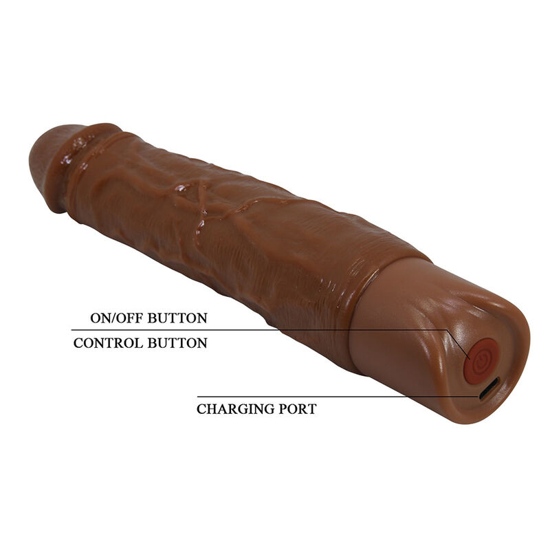 Pretty Love-Owen Vibrator Realist 22,5 cm Maro 3 PRETTY LOVE - OWEN REALISTIC VIBRATOR 22.5 CM Ø 4.5 CM BROWN · Vibratoare (imaginea 3)