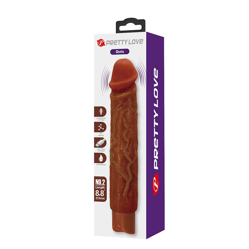 Pretty Love-Owen Vibrator Realist 22,5 cm Maro 5 PRETTY LOVE - OWEN REALISTIC VIBRATOR 22.5 CM Ø 4.5 CM BROWN · Vibratoare (imaginea 5)