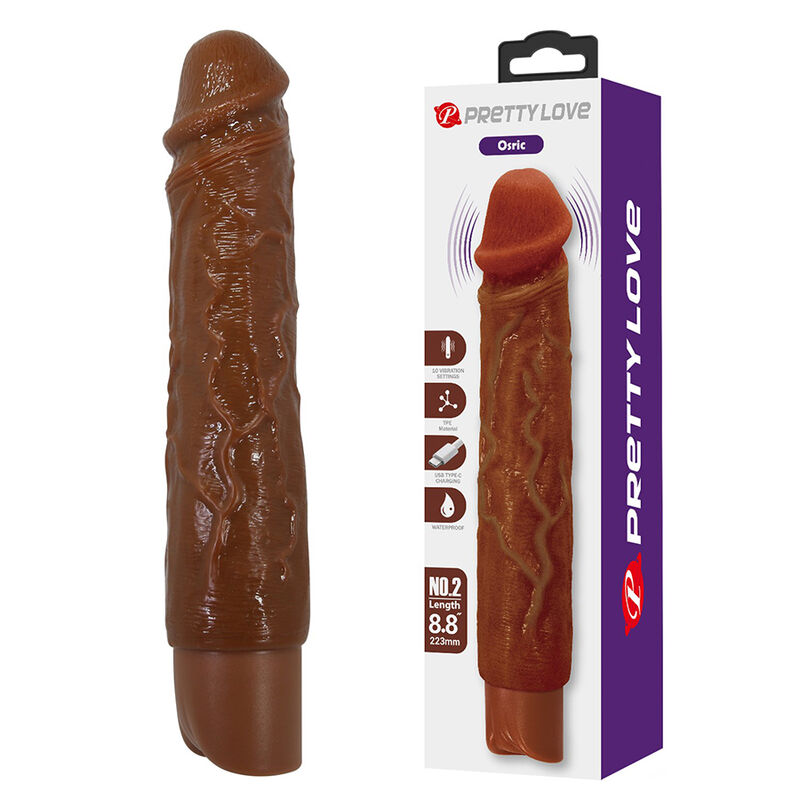 Pretty Love-Owen Vibrator Realist 22,5 cm Maro 4 PRETTY LOVE - OWEN REALISTIC VIBRATOR 22.5 CM Ø 4.5 CM BROWN · Vibratoare (imaginea 4)