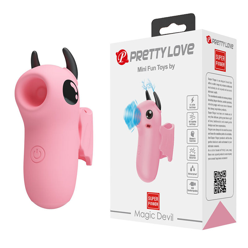 Pretty Love-Magic Devil Stimulator pentru Deget Reîncărcabil 2 PRETTY LOVE - MAGIC DEVIL RECHARGEABLE FINGER STIMULATOR PINK · Vibratoare (imaginea 2)