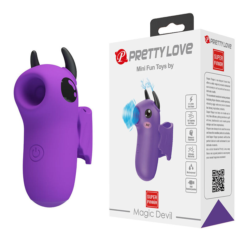 Pretty Love-Magic Devil Stimulator pentru Deget Reîncărcabil 13 PRETTY LOVE - MAGIC DEVIL PURPLE RECHARGEABLE FINGER STIMULATOR · Vibratoare (imaginea 4)