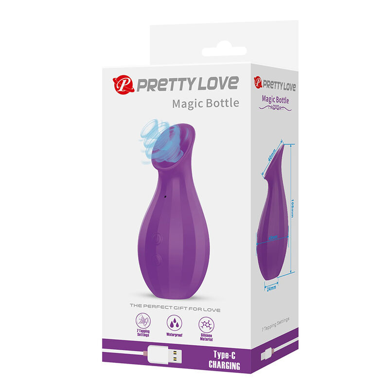 PRETTY LOVE - MAGIC BOTTLE RECHARGEABLE CLITORAL SUCTION STIMULATOR PURPLE · Vibratoare (imaginea 5)